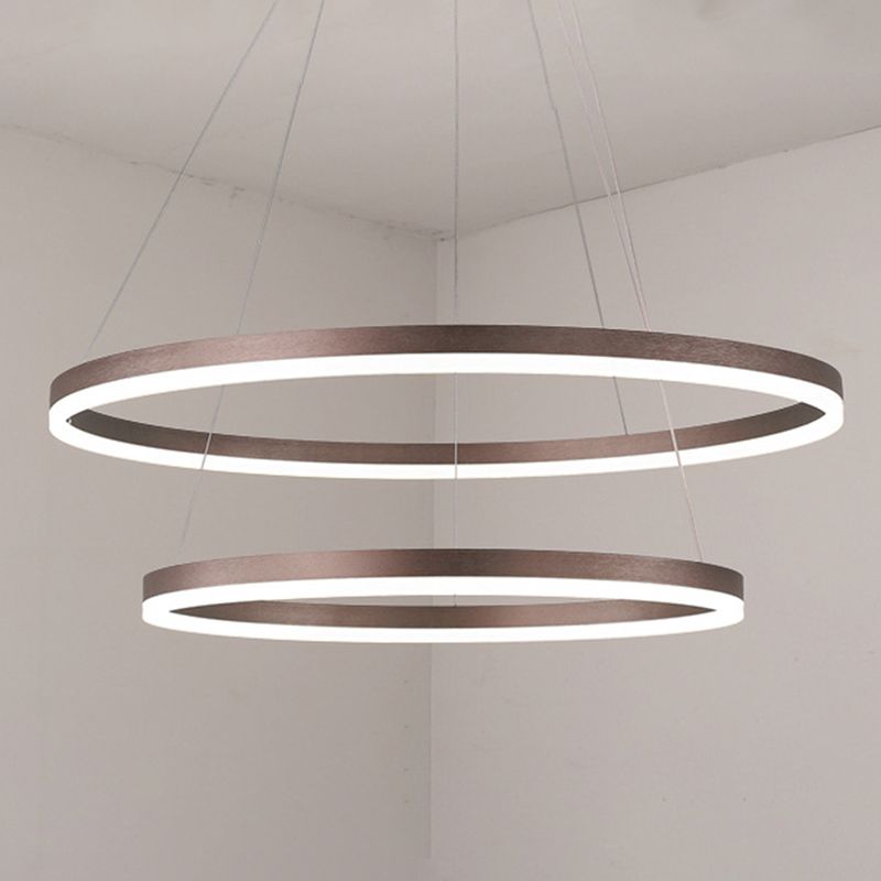 Lumo ad anello in metallo Luce a pendente MODERNA MODERNA LED LED APPENDENTE LUCE