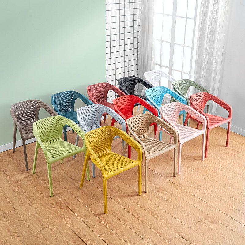 Silla escandinava plástica del respaldo sólido del sillón del comedor de la cocina