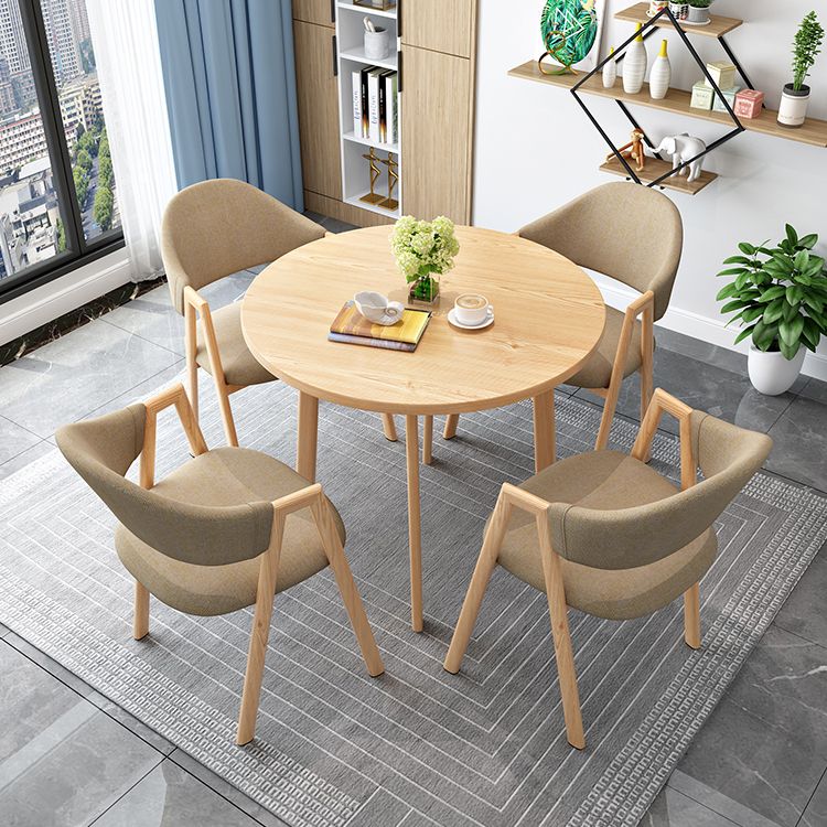 Minimalistische ronde vorm MDF-tafel Standaard eettafel voor keuken