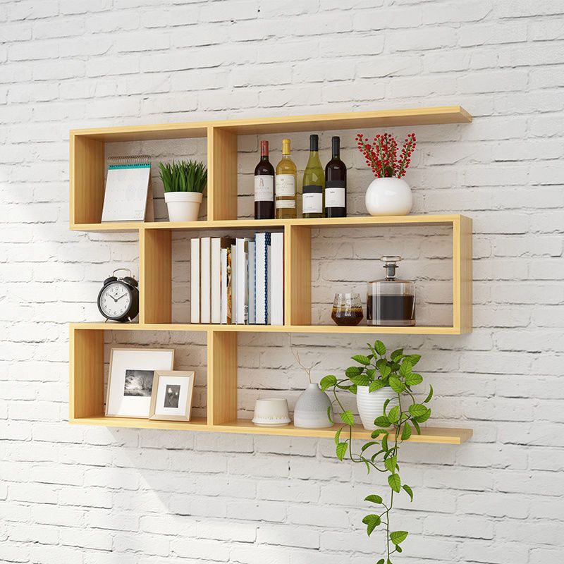 Modern and Contemporary Shelf Bookcase Wall Mounted Wooden Book Shelf for Office
