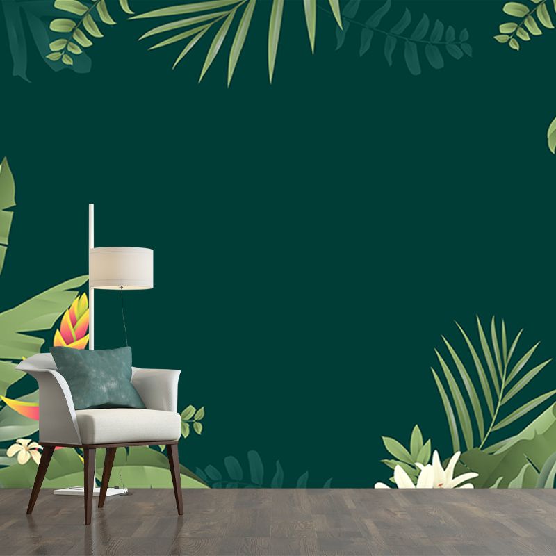 Environment Friendly Murals Tropical Style Leaves Murals for Wall Decor
