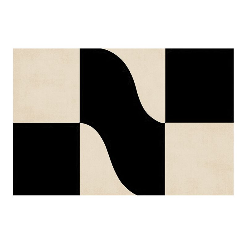 Modern Abstract Rug Polyester Brown Rug Stain Resistant Rug for Living Room