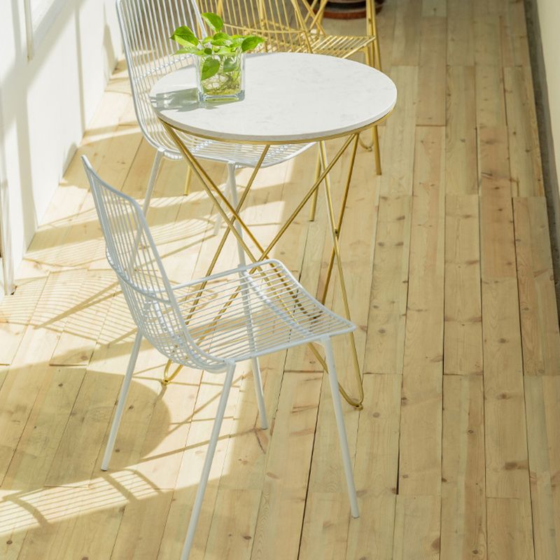 Glam Style Dining Chair Metal Windsor Back Dining Side Chair for Dining Room
