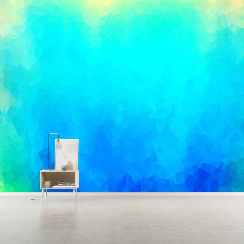 Triangle Geometry Illustration Water Resistant Murals for Living Room, Customized Size Available