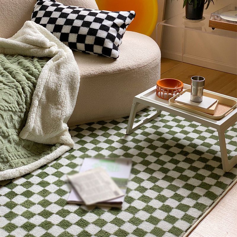 Lattice Rug Synthetic Carpet Pet Friendly Stain Resistant Rug for Bedroom