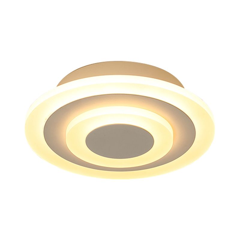 Wit/Koffie LED Gang Plafondlamp Eenvoudig Acryl Rond/Vierkant Inbouwverlichting in Warm/Wit/Natuurlijk Licht