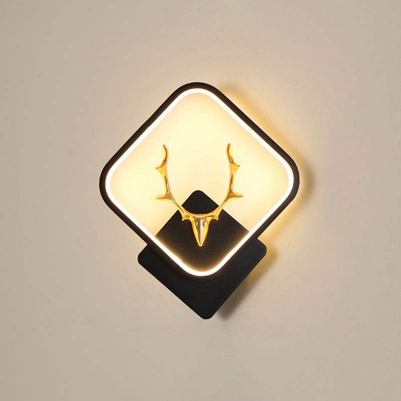 Moderner Stil Geometrischer Schatten Wandleuchten Metall 1 Lichtwandmontierte Beleuchtung