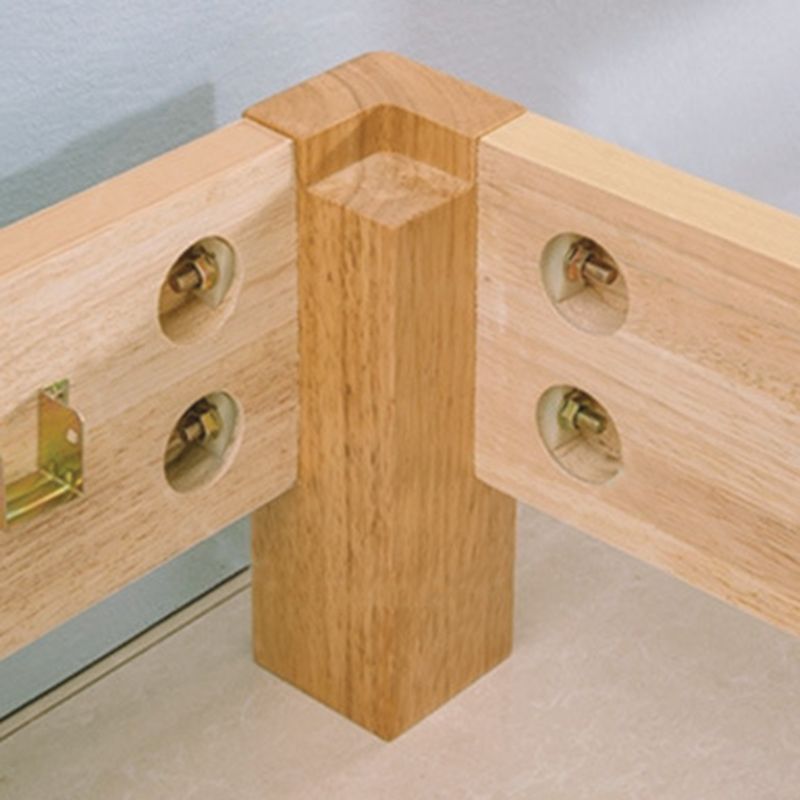 Contemporary 9.45 " Tall Solid Color Wood Platform Bed Frame