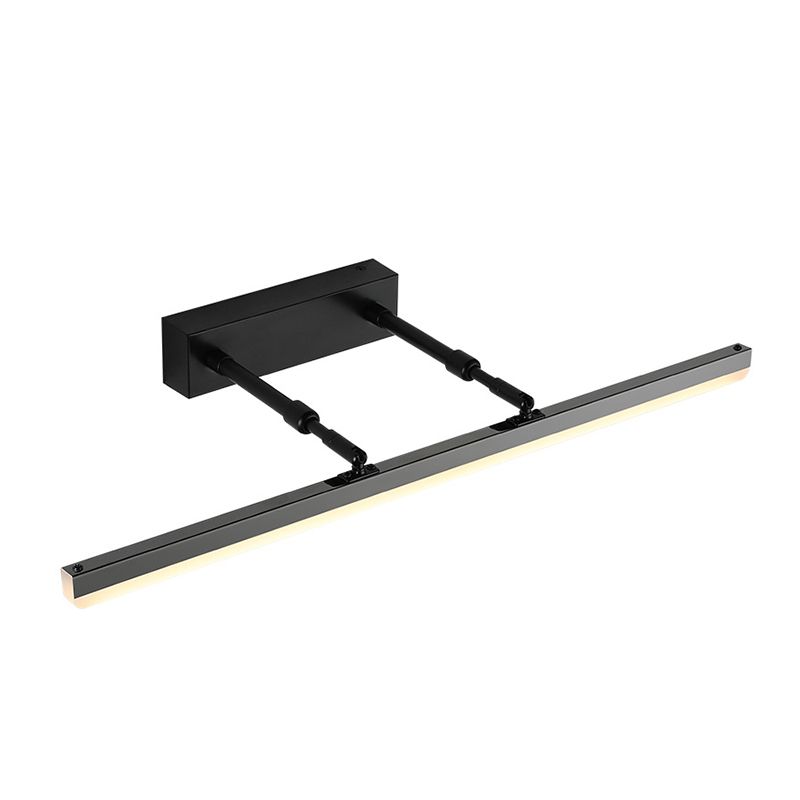 1-Light Metal Linear Mirror Wall Lighting Modern Style Wall Mounted Light Fixture