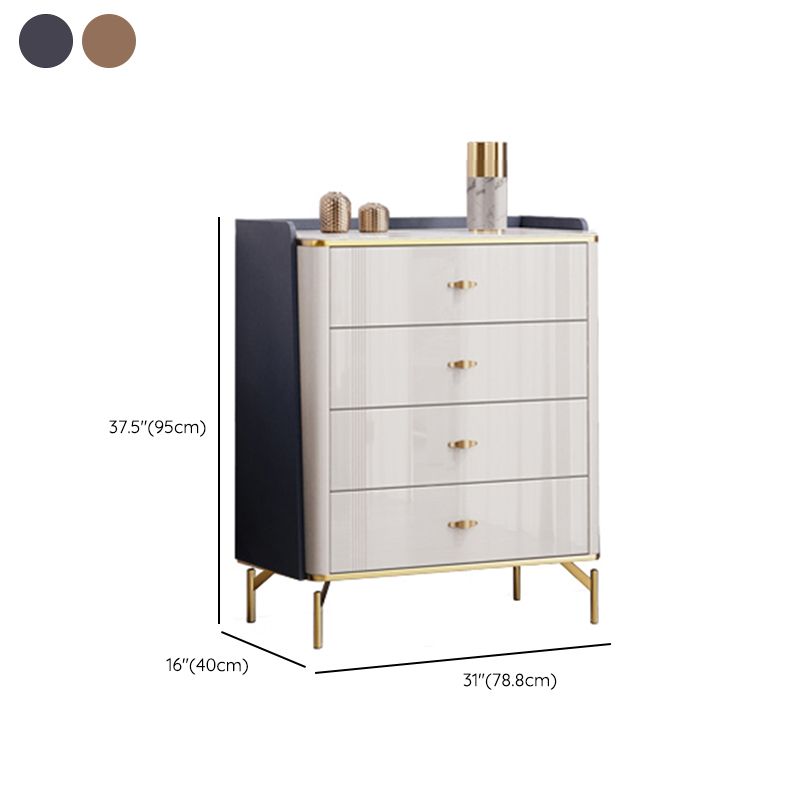 15.6" Width Classic Glam Storage Chest Stone Storage Chest Dresser