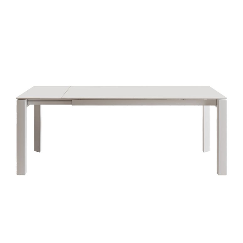 Modern Style 1/3/4/5/7 Pieces Dining Table Rectangle Stone Extendable Furniture in White