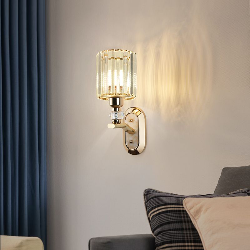 Éclairage mural en verre transparent contemporain