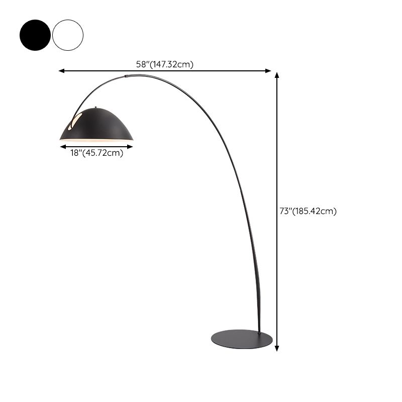 Minimalist Floor Lamp Adjustable 1 - Light Linear Floor Lighting in Black/White
