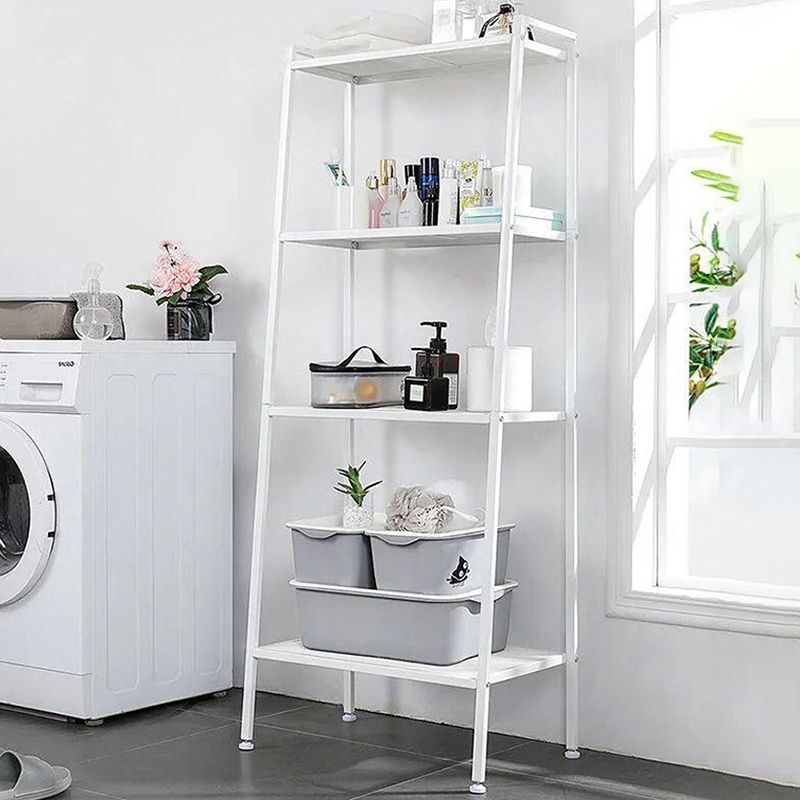 Contemporary Open Bookcase Metal Ladder Bookshelf for Kitchen