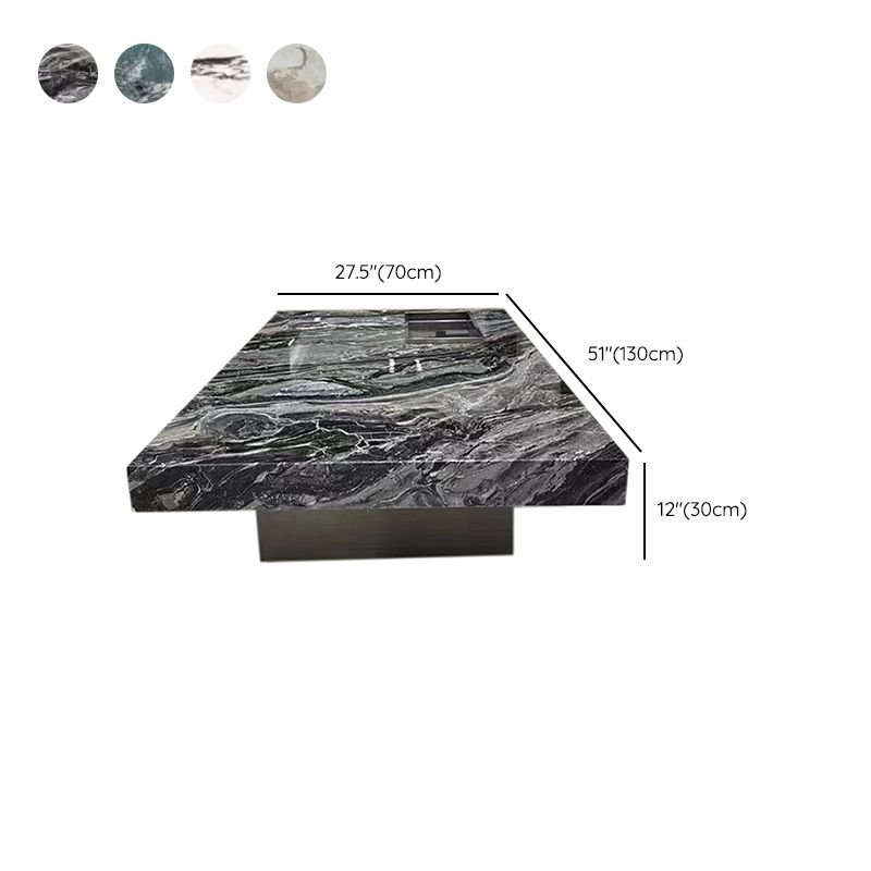 Block Coffee or End Table Contemporary Marble Square/Rectangle Prevent Scratches