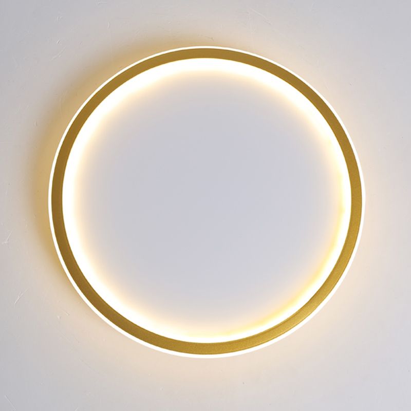 Moderne minimalistische ronde LED-plafondlamp aluminium binneninbouw met siliconen kap