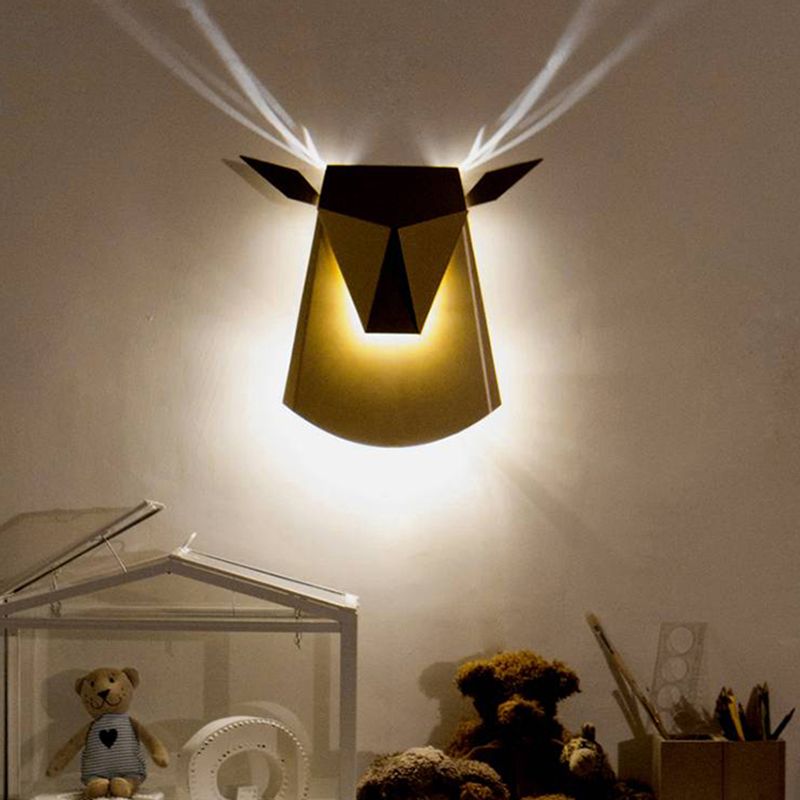 1-Light Geometric Wall Lamps Modern Style Metal Wall Light Sconce