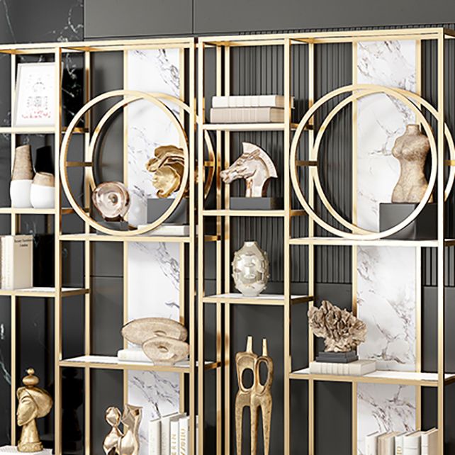 11.81 "W Bookcase Glam Style Open Back Bookcase per Home Office