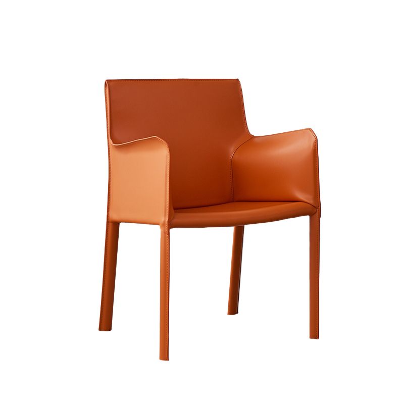 Modern Upholstered Dining Arm Chair Faux Leather Dining Chairs for Home
