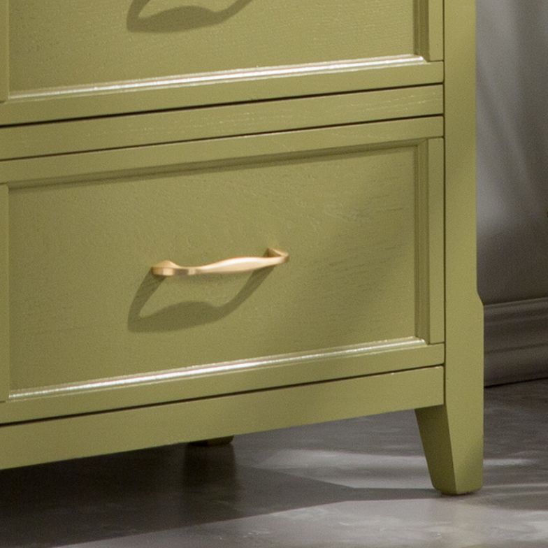 Rubber Wood Glam Dresser Horizontal Storage Chest without Mirror