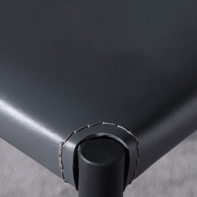 Modern Style Side Chair Leather Dining Chair with 4 Legs for Home Use