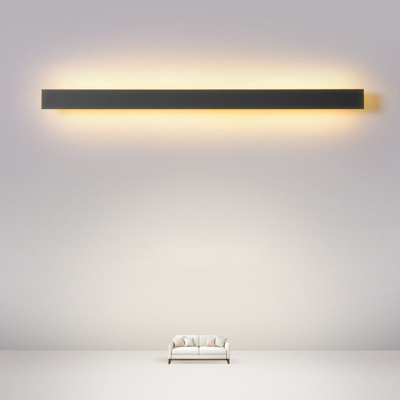Single Black Modern Wall Mounted Sconce Linear Wall Light for Foyer