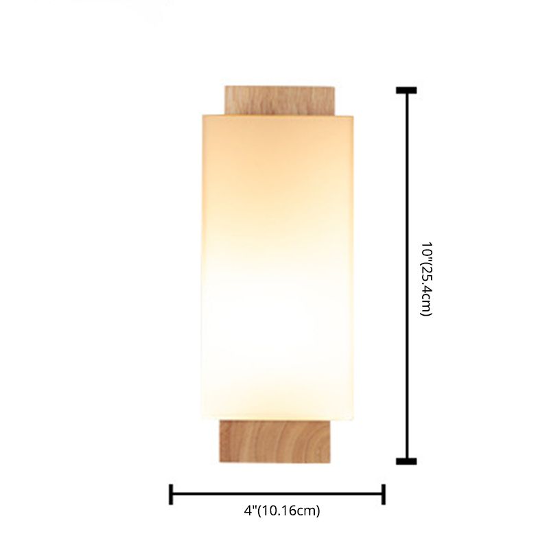 Wit rechthoekige wand sconce verlichting moderne stijl glazen wand gemonteerd verlichtingsarmatuur