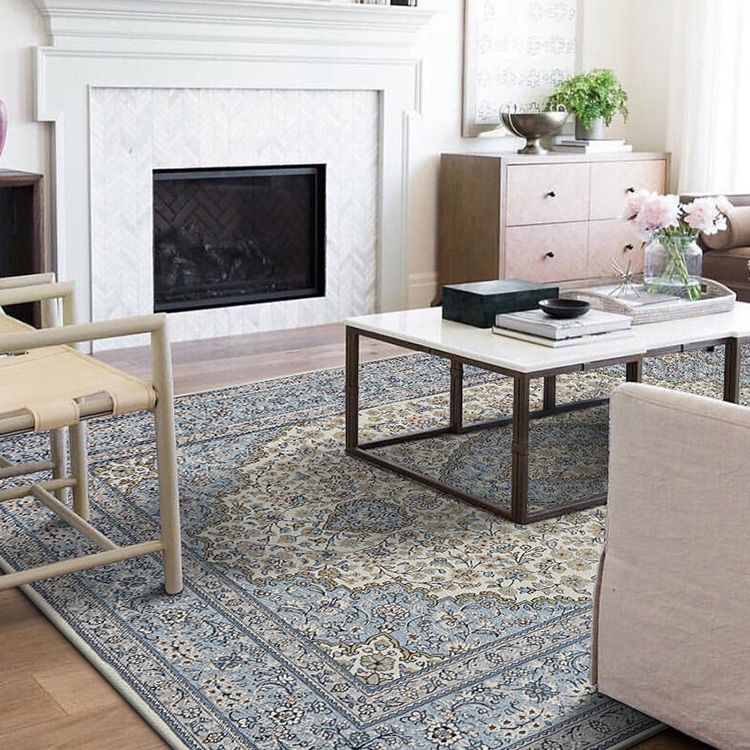 Luxus runder Druckbereich Teppich mehrfarbiger Olyester Teppich Anti-Rutsch-Rucks-Teppich für Wohnzimmer