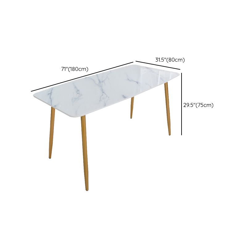 1/5 Pieces Nordic Dining Set Rectangle Stone Dining Table for Dining Room