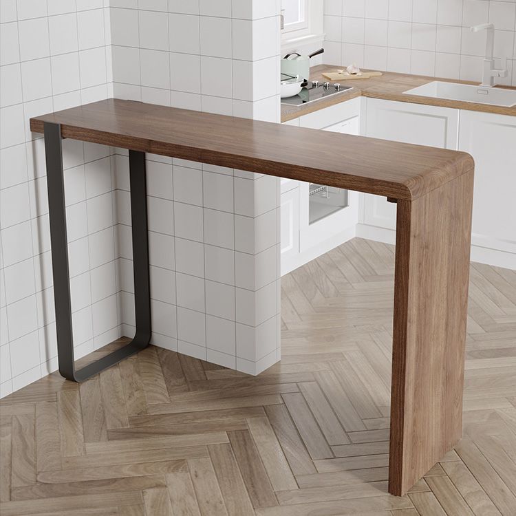 Indoor Contemporary Bar Dining Table Rectangle Wood Counter Table