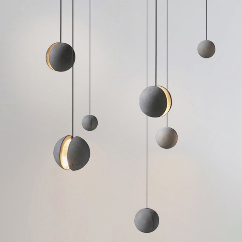 Globe Cement Anhänger Beleuchtung Minimalist Grey Down Mini Anhänger für das Restaurant