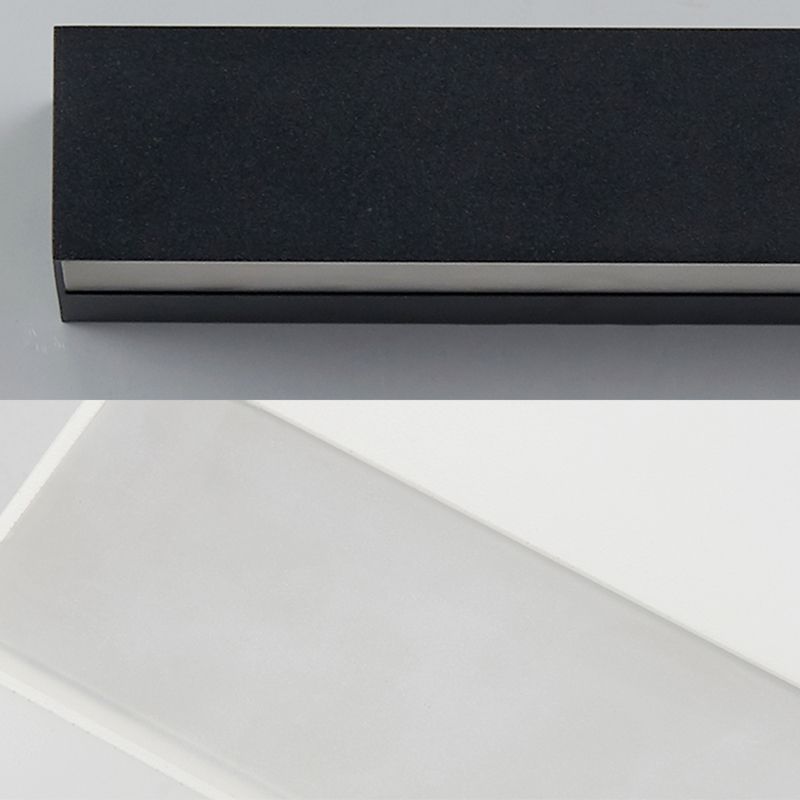 Modern Minimalist Style Rectangle Flush Mount Wall Sconce Aluminum 1 Light Wall Mount Light Fixture for Bedroom