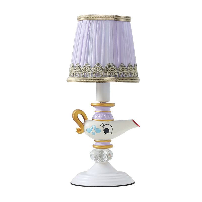 Eigentijdse theepothars leeslamp 1 lichte witte taakverlichting voor bed met vat schaduw