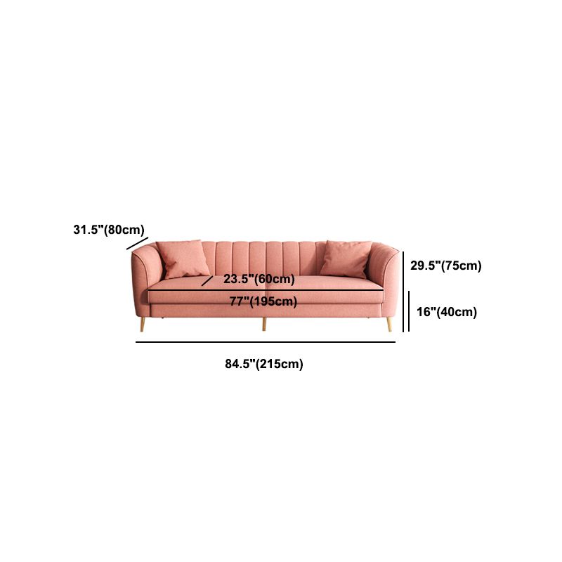 29.53"H Pink Upholstery Sofa with Sewn Pillow Back for Living Room