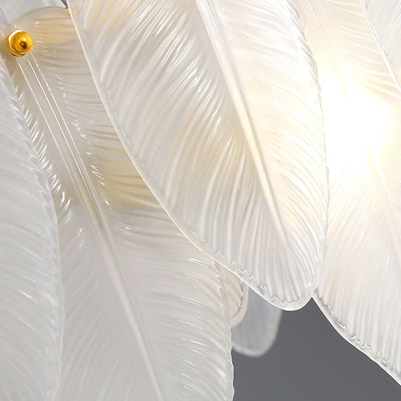 Contemporary Ceiling Lamp Creative Flush Mount Light Fixture with Glass Shade