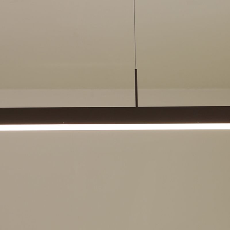 Modern Linear Shape Pendant Lighting Fixture Metal 1 Light Island Pendant Light