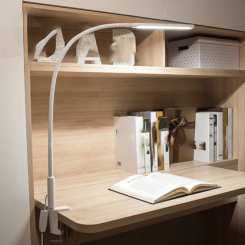 USB-Tischlampe mit Klemmen, Metall und Kunststofftischleuchte für Schlafzimmer