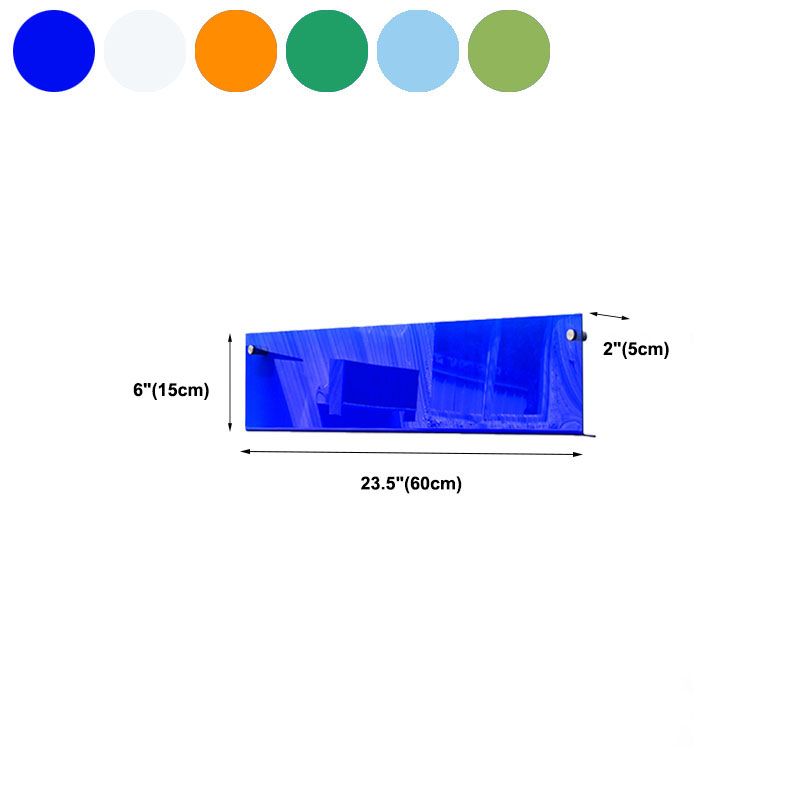 Acrylic Wall Mounted Bookshelf Nordic Rectangle Home Office Storage Bookcase