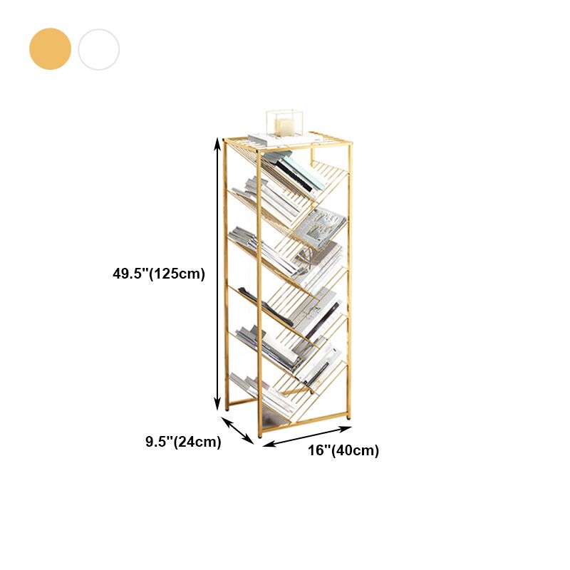 9.45"W Bookshelf Contemporary Style Bookcase for Study Room and Office