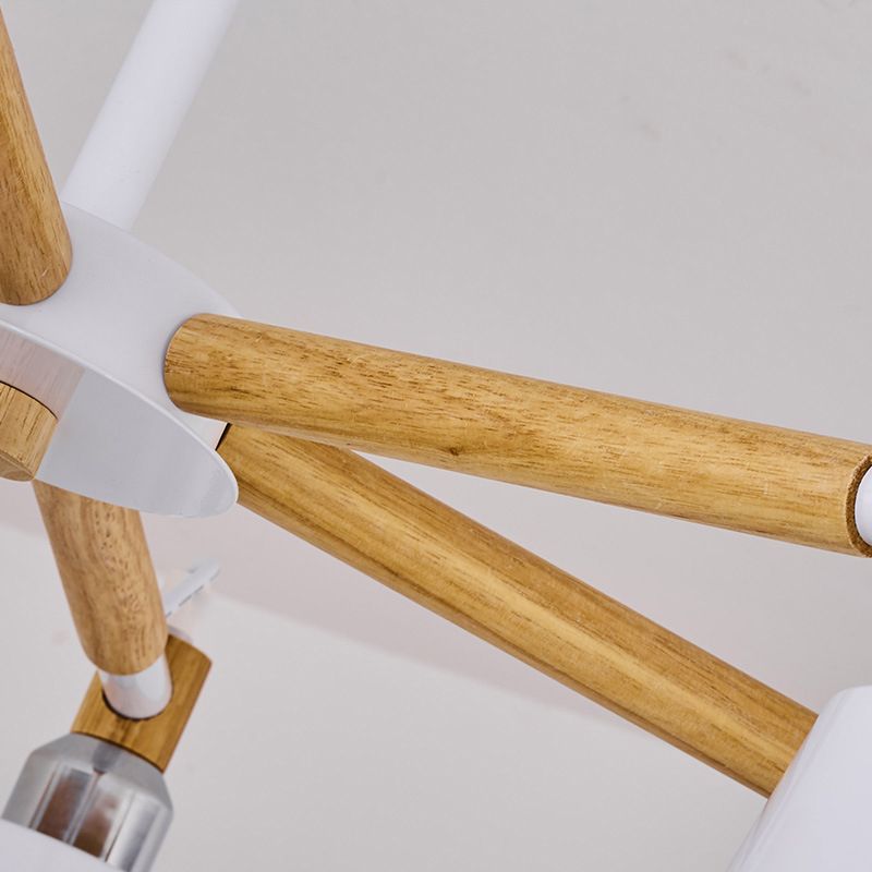 Lumo a sospensione lampadario ombreggiato in metallo Luce appennata in stile nordico per camera da letto