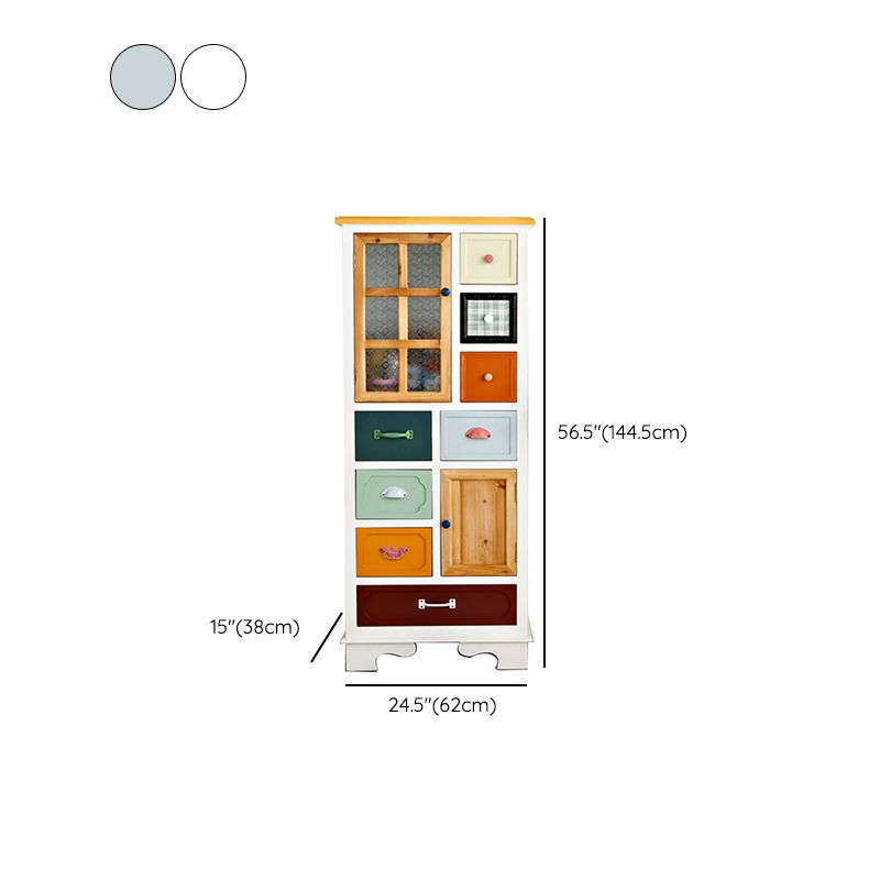 Coastal Storage Chest Dresser Solid Wood Dresser , 14.82-inch Width