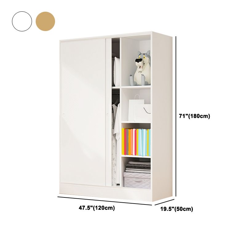 Contemporary Wardrobe Cabinet Sliding Storage Cabinet for Home