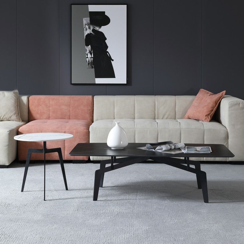 4 Legs 1 Single Coffee Table 16.14" High Metal Cocktail Table