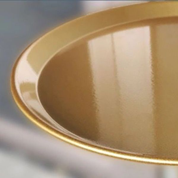 23.6 inch Tall Metal Side Table Minimalist Pedestal End Table