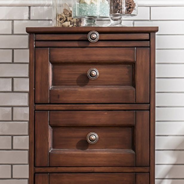 Contemporary Accent Chest with 4 Drawers and Distressed Finish Metal