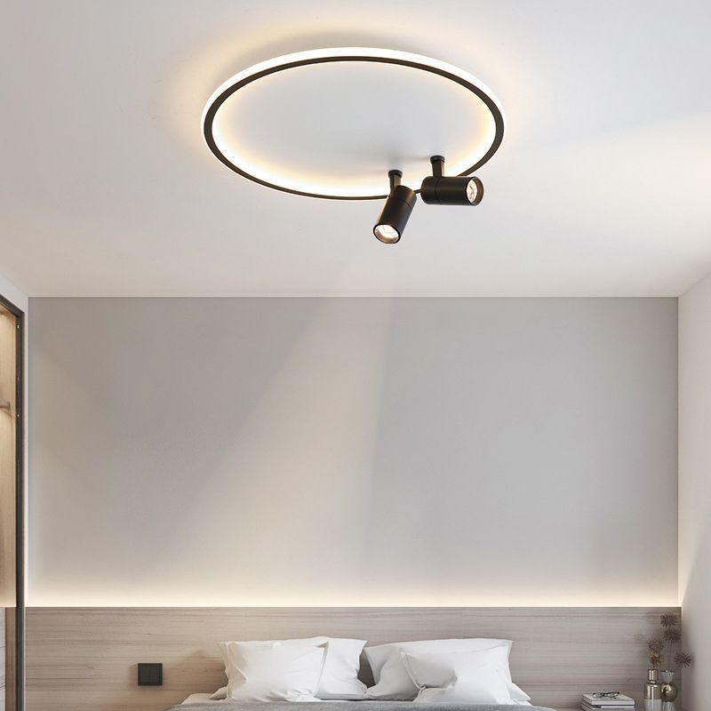 Simple Flush Ceiling Spotlight LED Track Light Fixture for Living Room