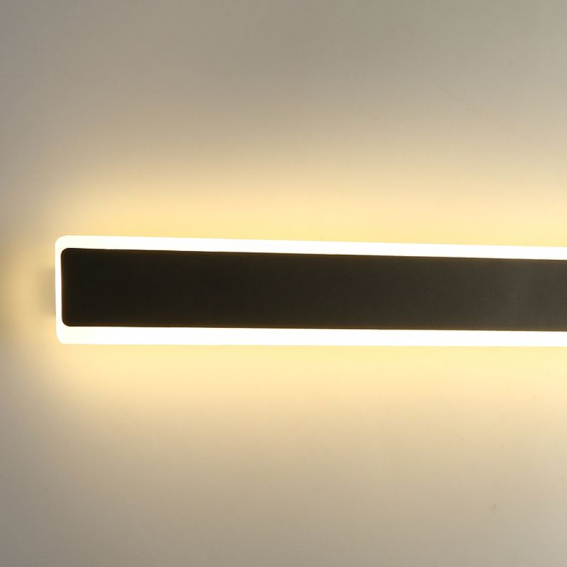 Metall Lineare Wandleuchter zeitgenössischer Stil 1 Lichtwandleuchte für Wohnzimmer