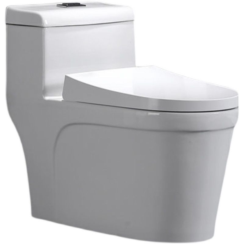 Contemporary One Piece Flush Toilet Floor Mounted White Urine Toilet for Washroom