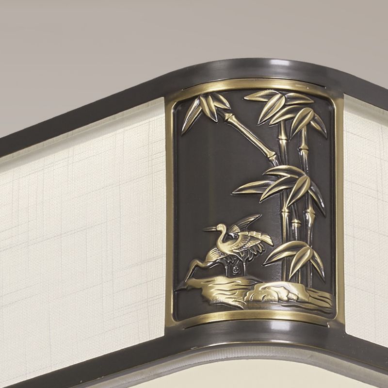 Metal Minimalism 1-Light Flush Mount Lamp Squared Flush Ceiling Light for Bedroom