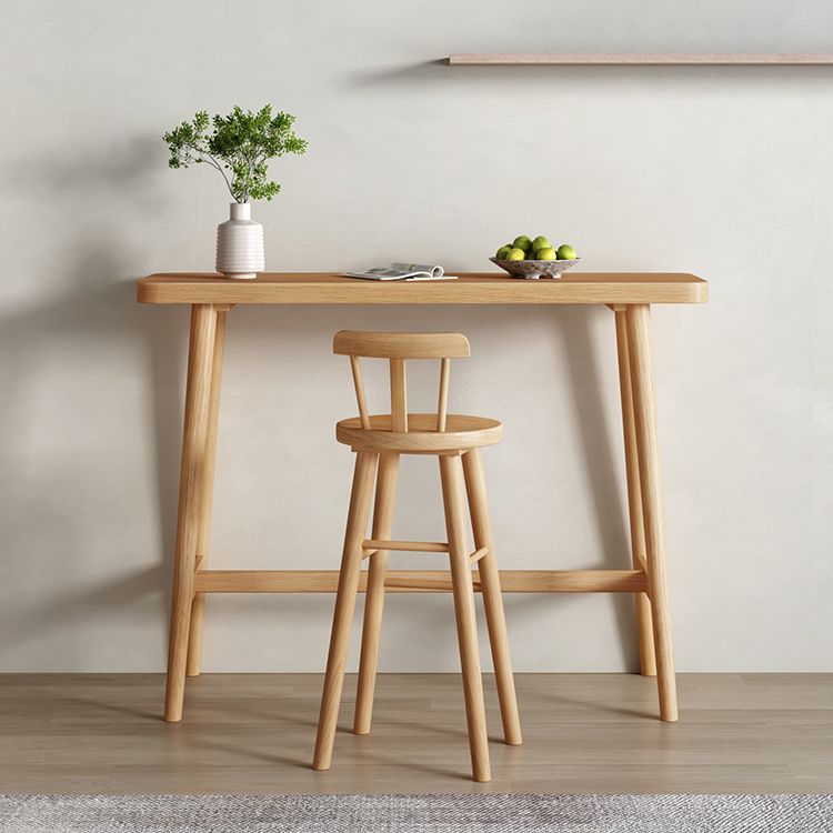 Modern Style Rectangle Bar Table 1/2/3 Pieces Pine Solid Wood Counter Table